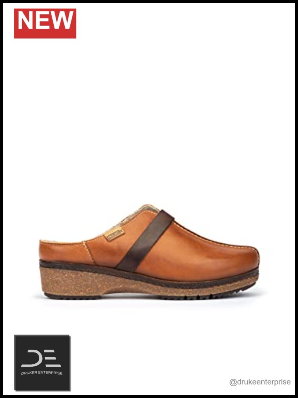 Women's Leather Clogs with Cushioned Insole, Comfort Walking Shoes